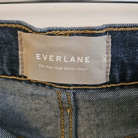 Everlane The High Way Dark Blue Denim Shorts - Picture 9 of 10